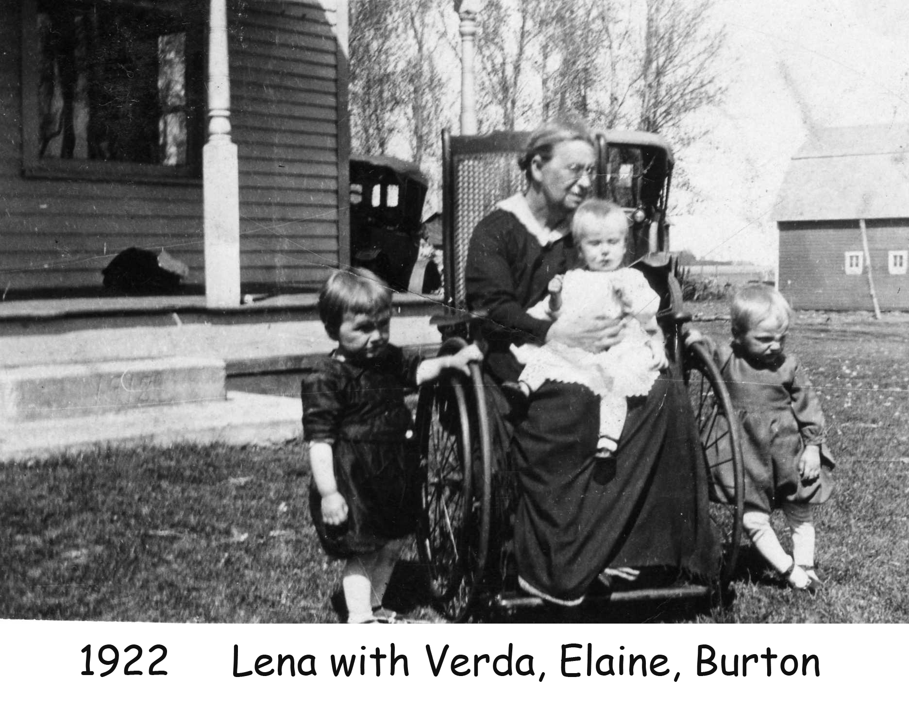 Lena with 3 grandchildren
